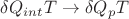 $\delta Q_{int} T \to \delta Q_{p} T $