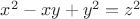 $x^2-xy+y^2=z^2$