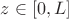 $z \in [0, L]$