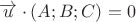 $\overrightarrow{u}\cdot(A;B;C)=0$