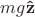 $mg\mathbf{\hat{z}}$ $mg\mathbf{\hat{z}}$