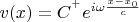 $v(x)=C^{{}^+}e^{i\omega{x-x_0\over c}}$