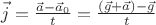 $\vec j = \frac {\vec a - \vec a_0} {t} = \frac {(\vec g + \vec a) - \vec g} {t} $