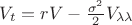 ${V_t} = rV - \frac{{{\sigma ^2}}}{2}{V_{\lambda \lambda }}$