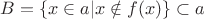 $B=\{x\in a | x \notin f(x)\}\subset a$ $B=\{x\in a | x \notin f(x)\}\subset a$