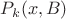 $P_k(x, B)$