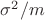 $\sigma^2/m$