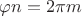 $\varphi n=2\pi m$