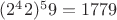 $(2^42) ^59 = 1779$