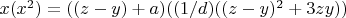 $x(x^2)=((z-y)+a)((1/d)((z-y)^2+3zy))$