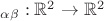 $\T_{\alpha\beta}:\mathbb{R}^2\to \mathbb{R}^2$