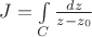 $J=\int \limits_C \frac {dz}{z-z_0}$