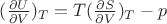 $\[{(\frac{{\partial U}}{{\partial V}})_T} = T{(\frac{{\partial S}}{{\partial V}})_T} - p\]$