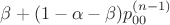 $ \beta + (1-\alpha - \beta)p_{00}^{(n-1)}$