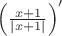 $\left(\frac {x+1}{|x+1|}\right)'$
