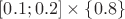 $[0.1;0.2]\times \{0.8\}$