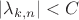 $|\lambda _{k,n}| <C$