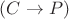 $(C \rightarrow P)$