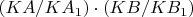 $(KA/KA_1)\cdot(KB/KB_1)$