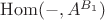 $\mathrm{Hom}(-, A^{B_1})$