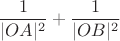 $$
\frac{1}{|OA|^2} + \frac{1}{|OB|^2}
$$