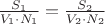 $\frac{S_1}{V_1 \cdot N_1 } = \frac{S_2}{V_2 \cdot N_2 }$