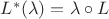 $L^{*}(\lambda) = \lambda \circ L$