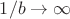 $1/b\rightarrow \infty$