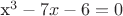 x^3-7x-6=0