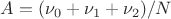 $A=(\nu_0+\nu_1+\nu_2)/N$