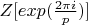 $Z[exp(\frac{2\pi i}{p})]$