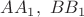 $AA_1,\ BB_1$