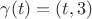 $\gamma(t) = (t, 3)$