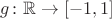 $g\colon\mathbb R\to [-1,1]$