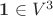 $\mathbf{1}\in V^3$