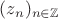 $(z_n)_{n\in \mathbb{Z}}$
