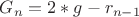 $G_n = 2*g - r_{n-1}$