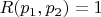 $R(p_1,p_2)=1$