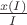 $\frac{x(I)}{I}$