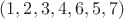 $(1,2,3,4,6,5,7)$