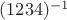 $(1234)^{-1}$