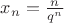 $x_n = \frac{n}{q^n}$ $x_n = \frac{n}{q^n}$