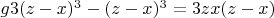 $g3(z-x)^3-(z-x)^3=3zx(z-x)$