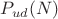 $P_{ud}(N)$