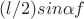 $(l/2)sin \alpha f$