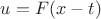 $u=F(x-t)$