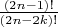 $\frac{(2n-1)!}{(2n-2k)!}$