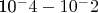 10^-4 - 10^-2 %