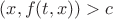 $(x,f(t,x))>c$