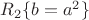 $R_2 \{b=a^2\}$